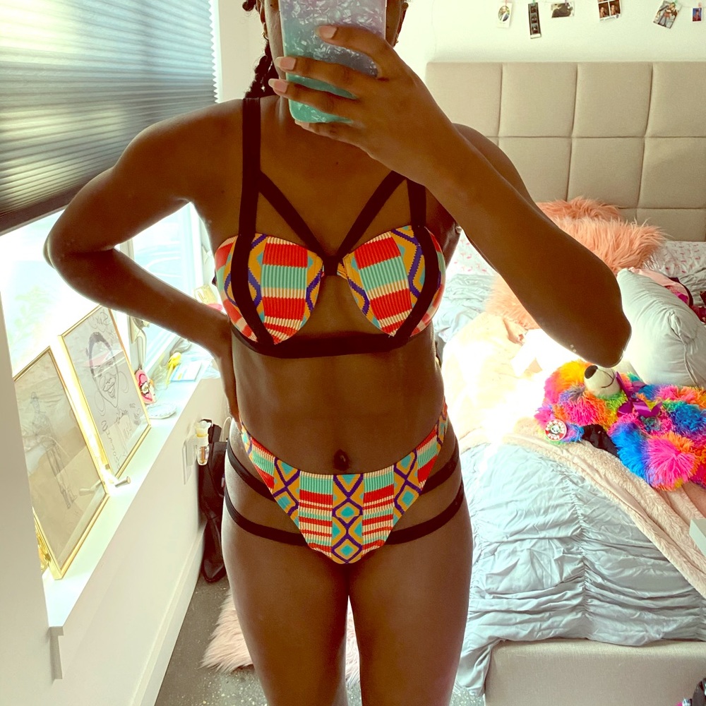 Kente print bikini
